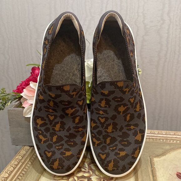 Nurse Mates Align Cosmic Leopard Print Slip On Shoes Sneakers Slip Resistant 10 - Picture 8 of 16